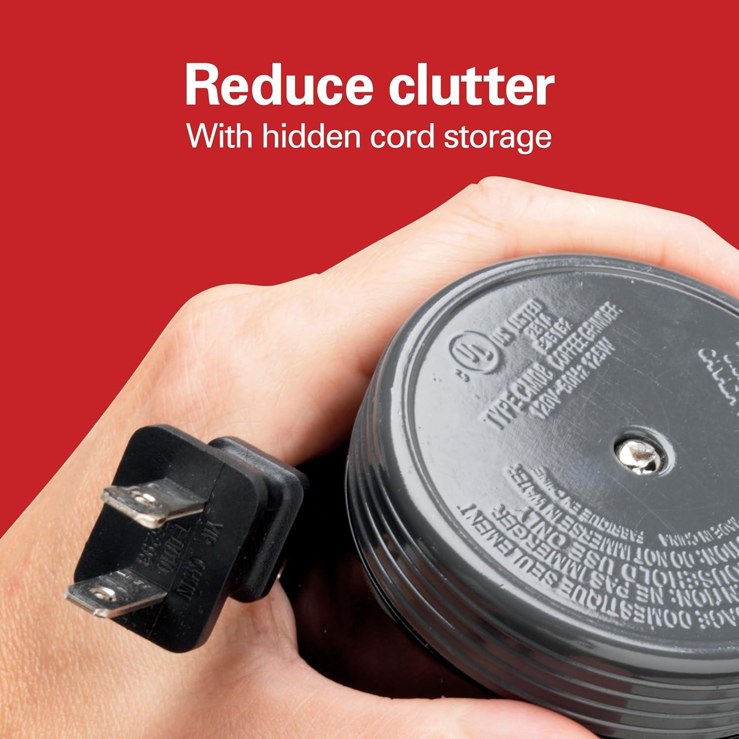 Molino de café Hamilton Beach 80335R, 12 tazas, negro