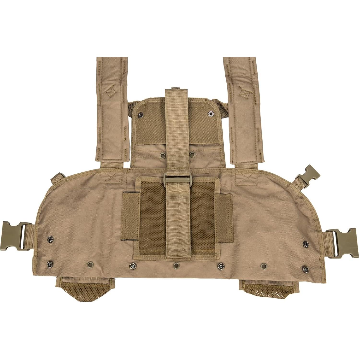 Chaleco Modular Lancer Tactical Nylon 600D Ajustable Tan