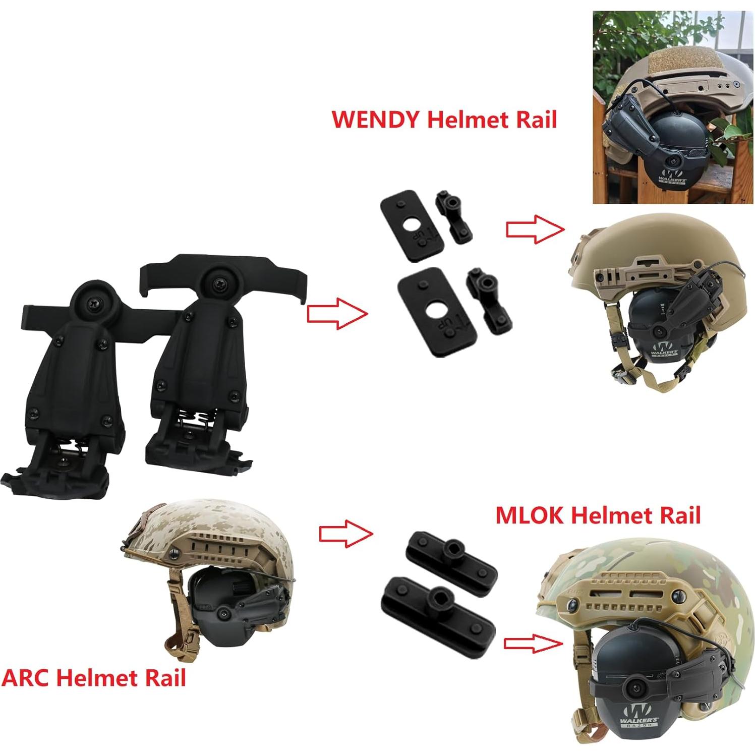 Adaptador Táctico HEARFALCOM para Casco con Auriculares