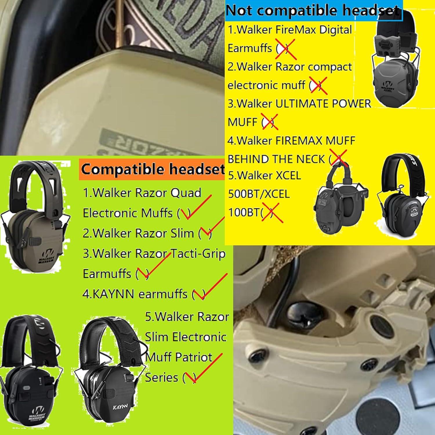Adaptador Táctico HEARFALCOM para Casco con Auriculares