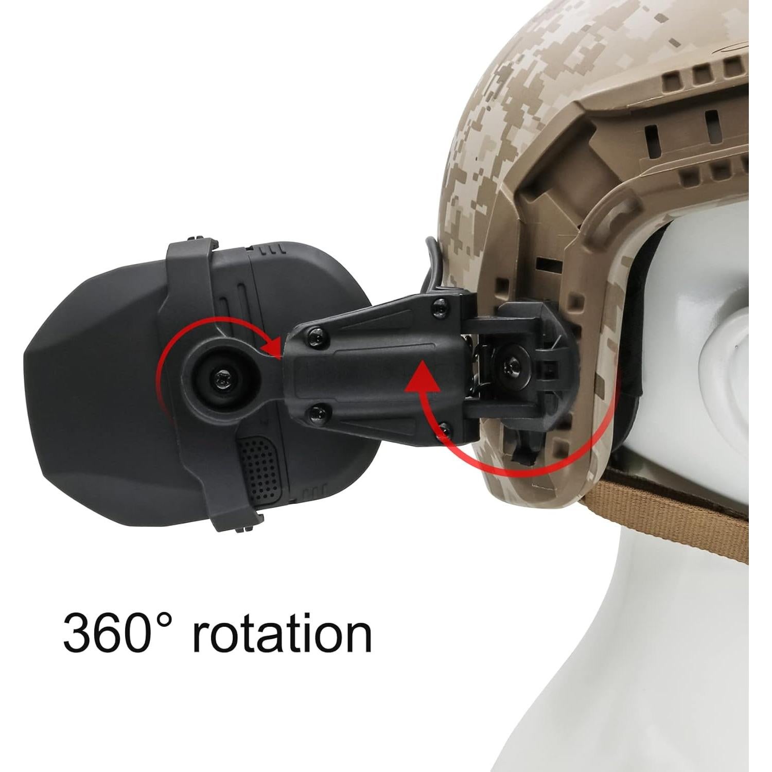 Adaptador Táctico HEARFALCOM para Casco con Auriculares