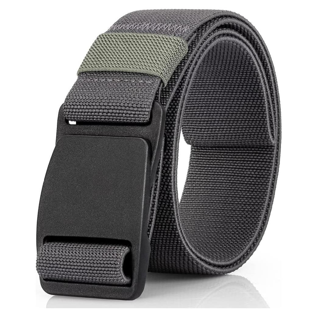 Cinturón Elástico para Hombres Táctico Ajustable Gris