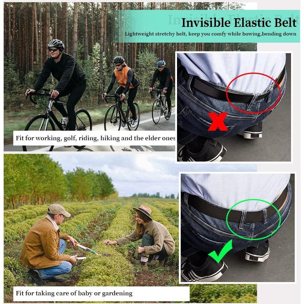 Cinturón Elástico para Hombres Táctico Ajustable Gris