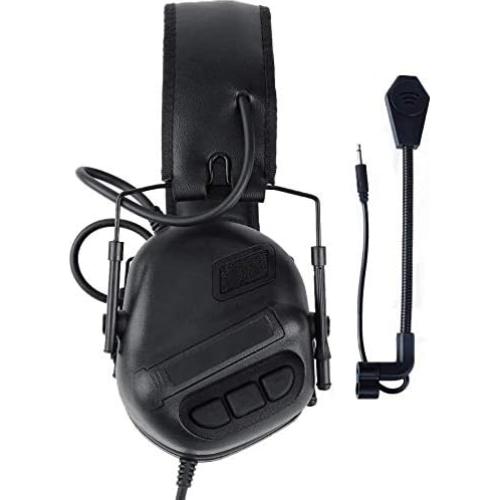 Auriculares Tácticos ATAIRSOFT para Wargame - Negro