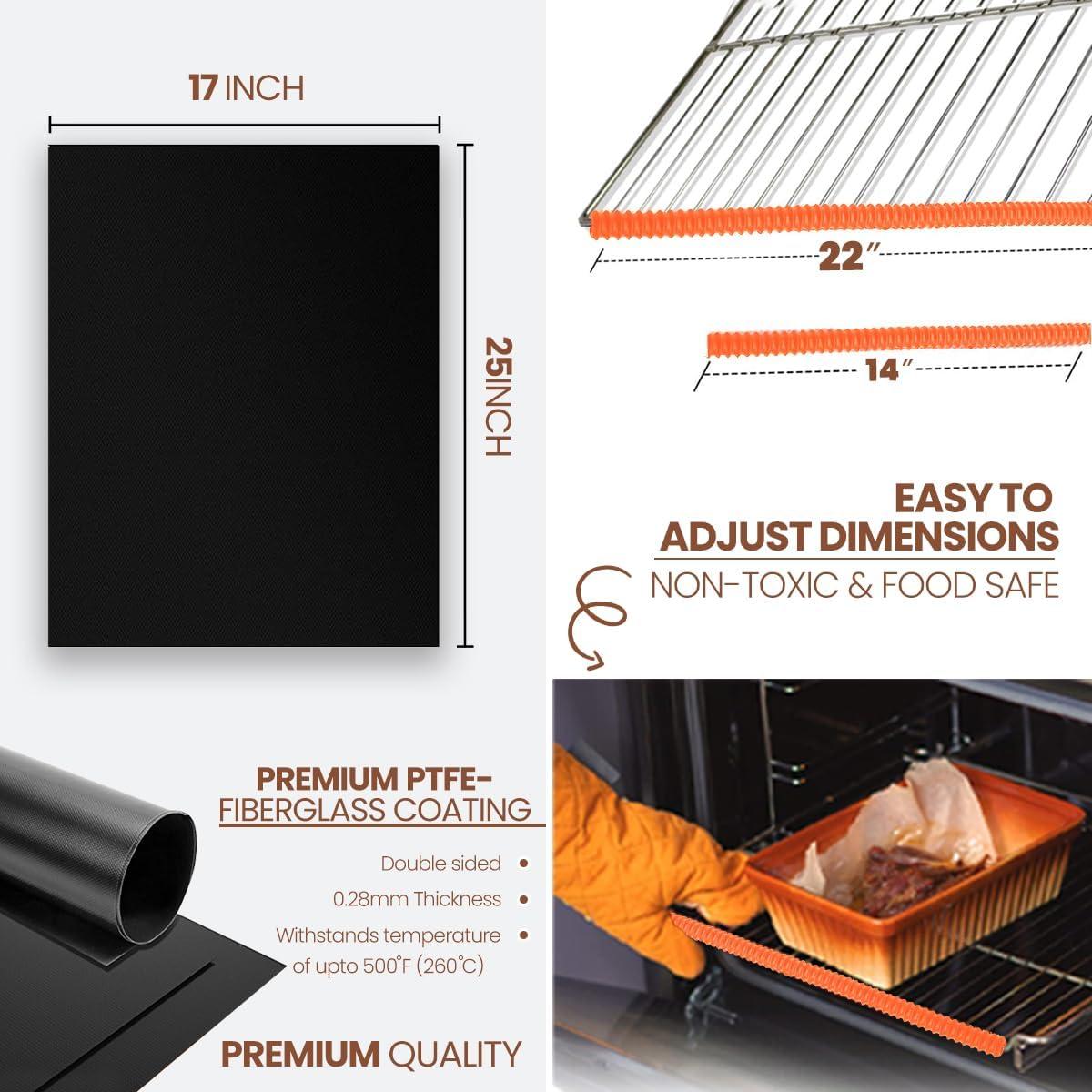 Forros de horno ThreadNanny 43x64cm + protectores naranjas 56cm