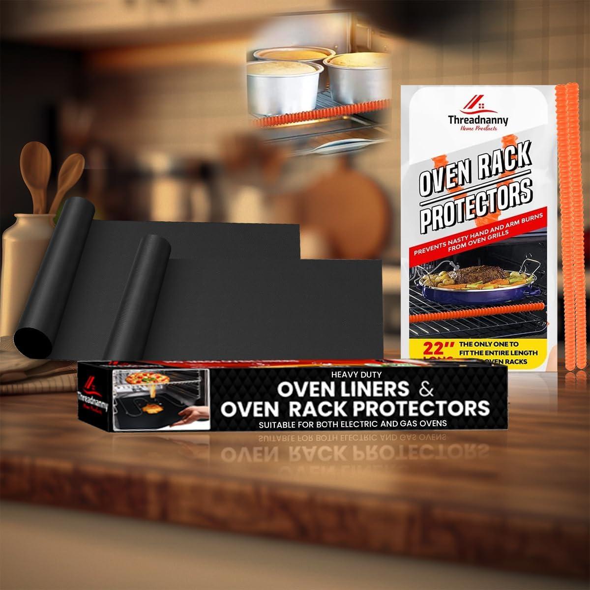 Forros de horno ThreadNanny 43x64cm + protectores naranjas 56cm