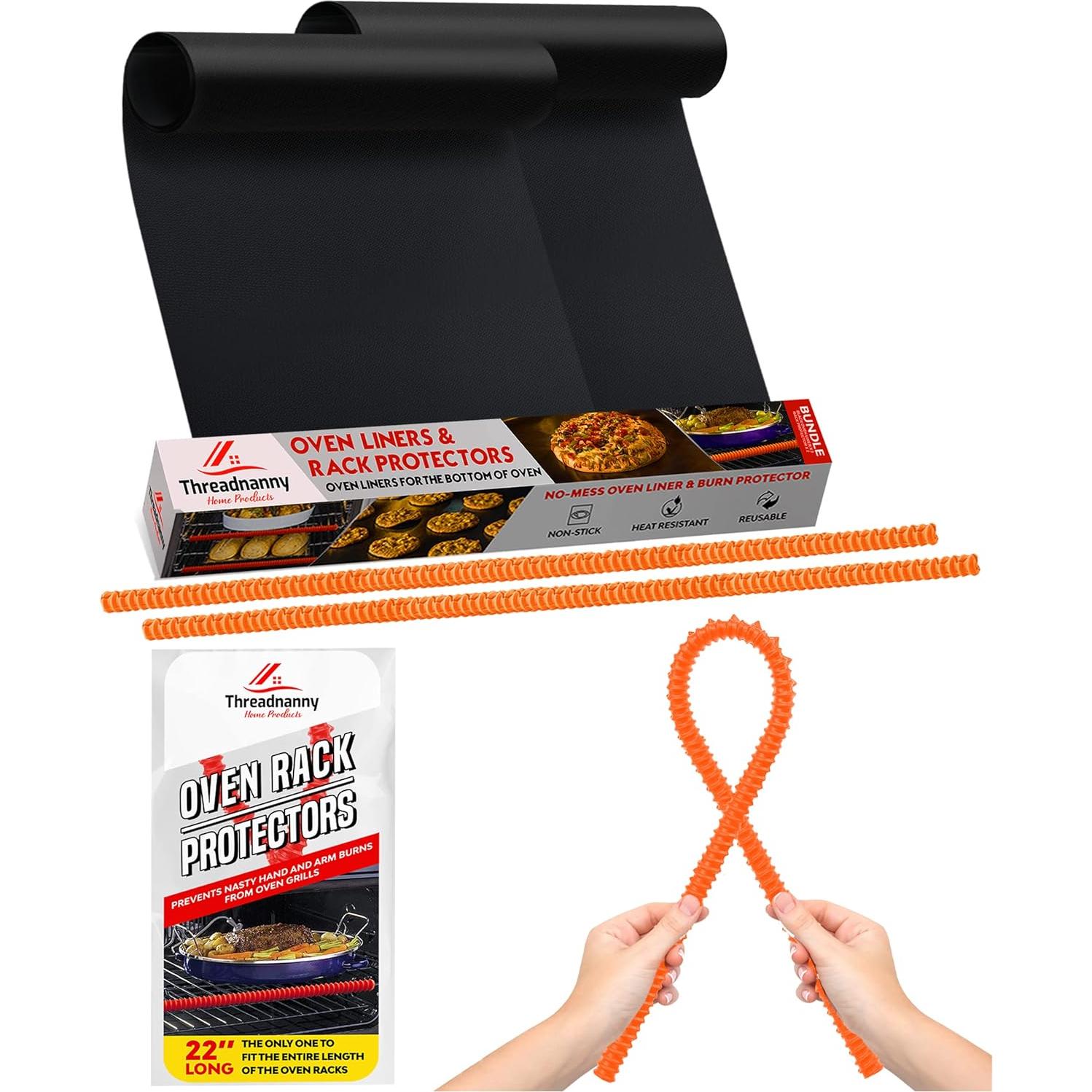 Forros de horno ThreadNanny 43x64cm + protectores naranjas 56cm