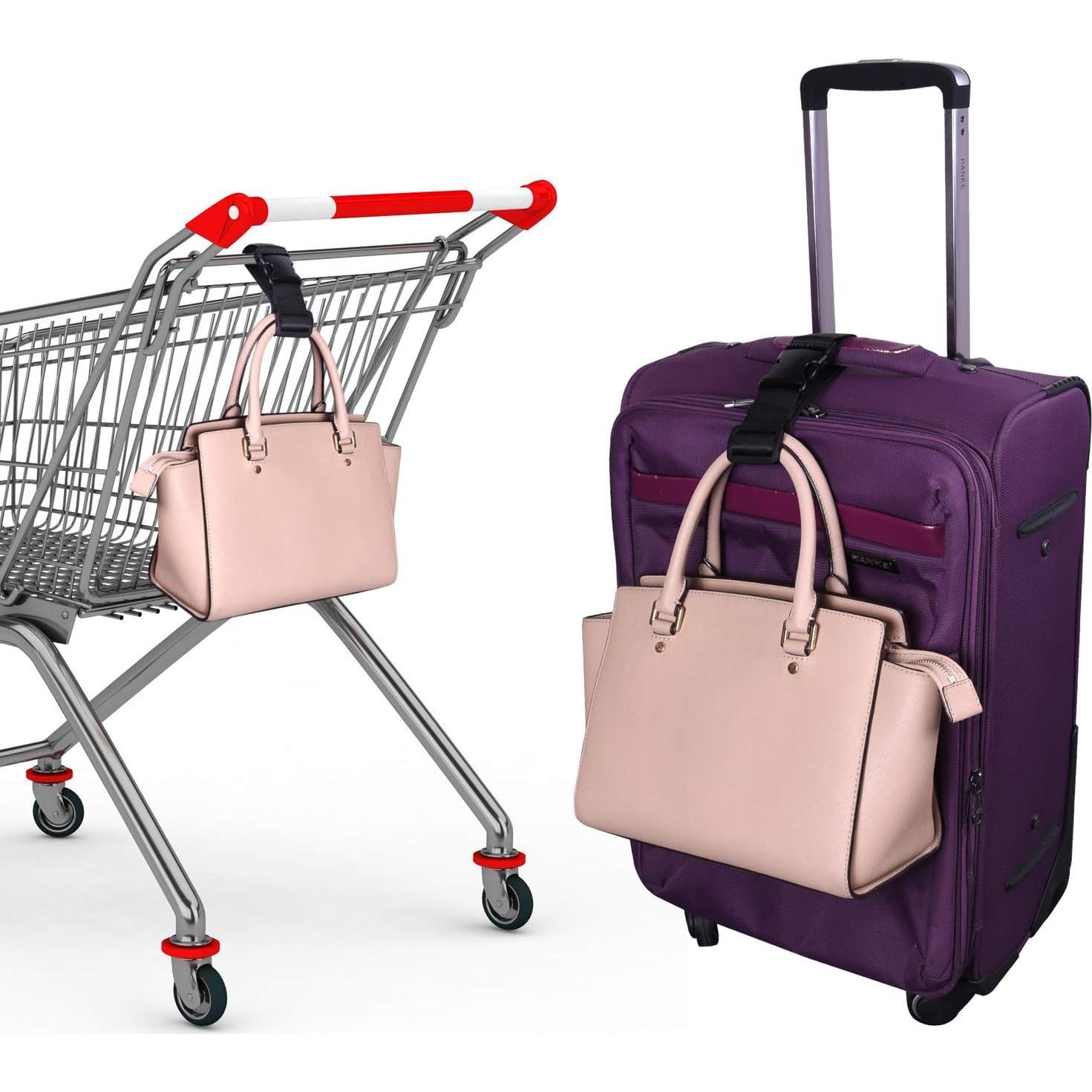 Correa de Equipaje Ajustable Wisdompro - 2 Pcs Nylon Negro