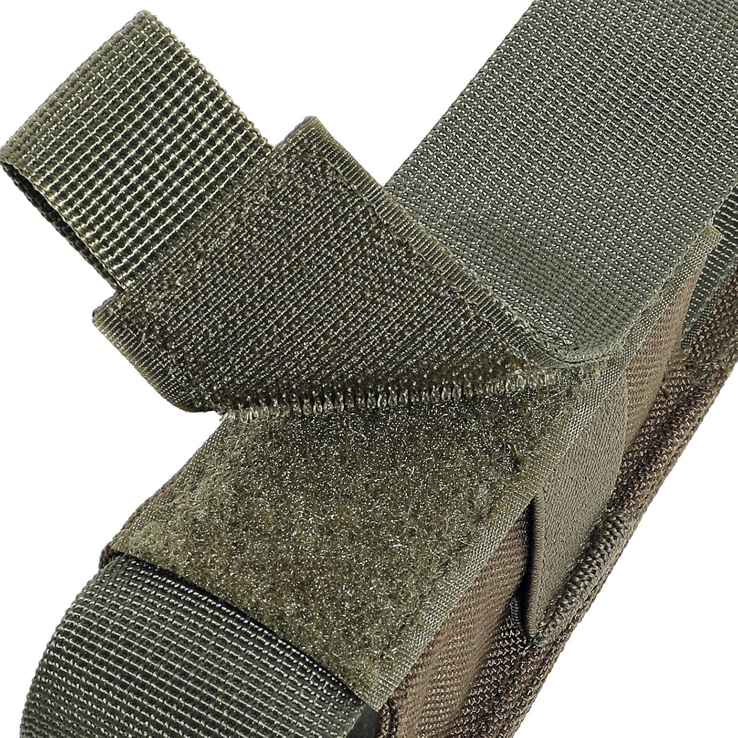 Funda Táctica MOLLE Dotacty para Linterna y Spray OC Verde