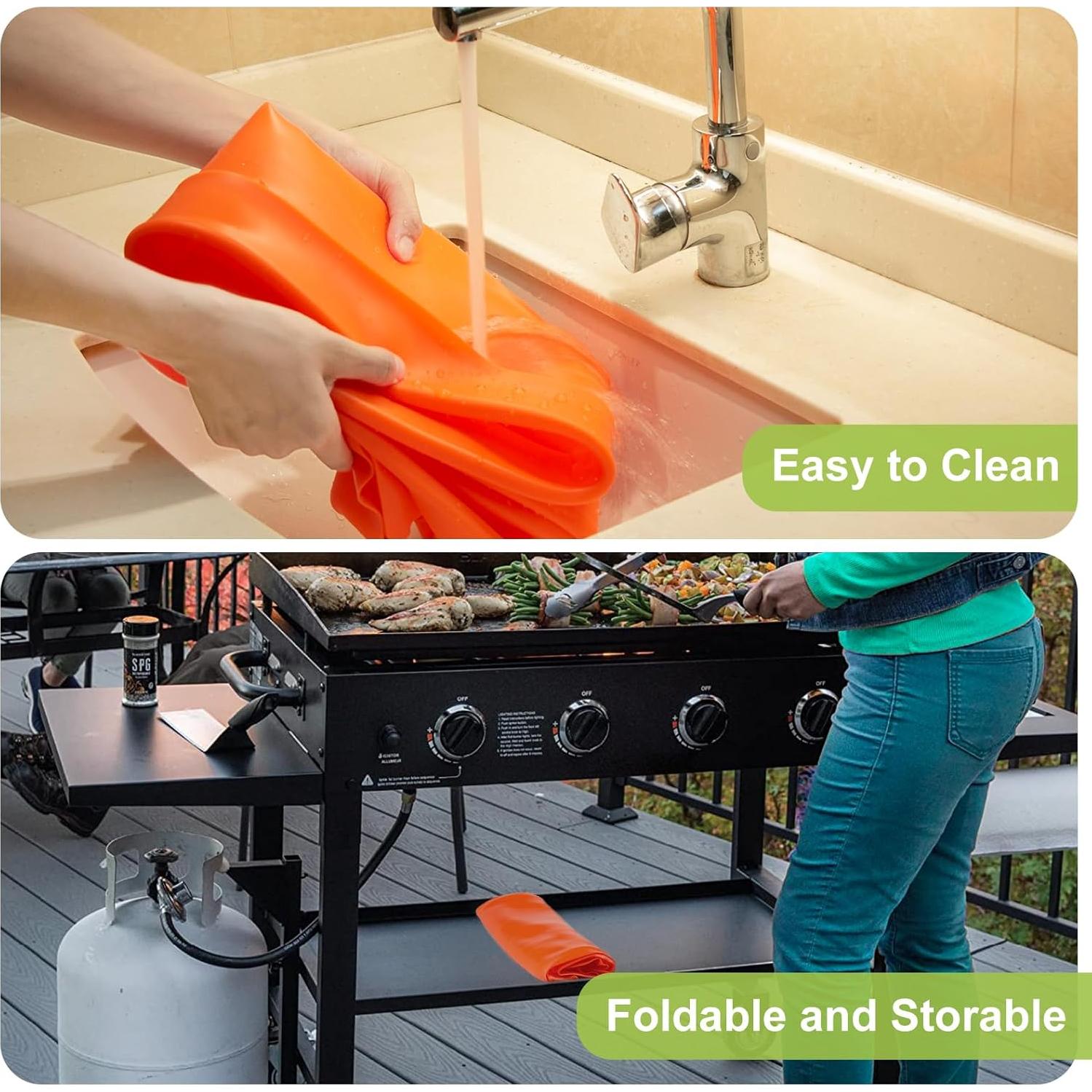 Mat de Silicona HONSREO 91.44 cm Gris para Grill