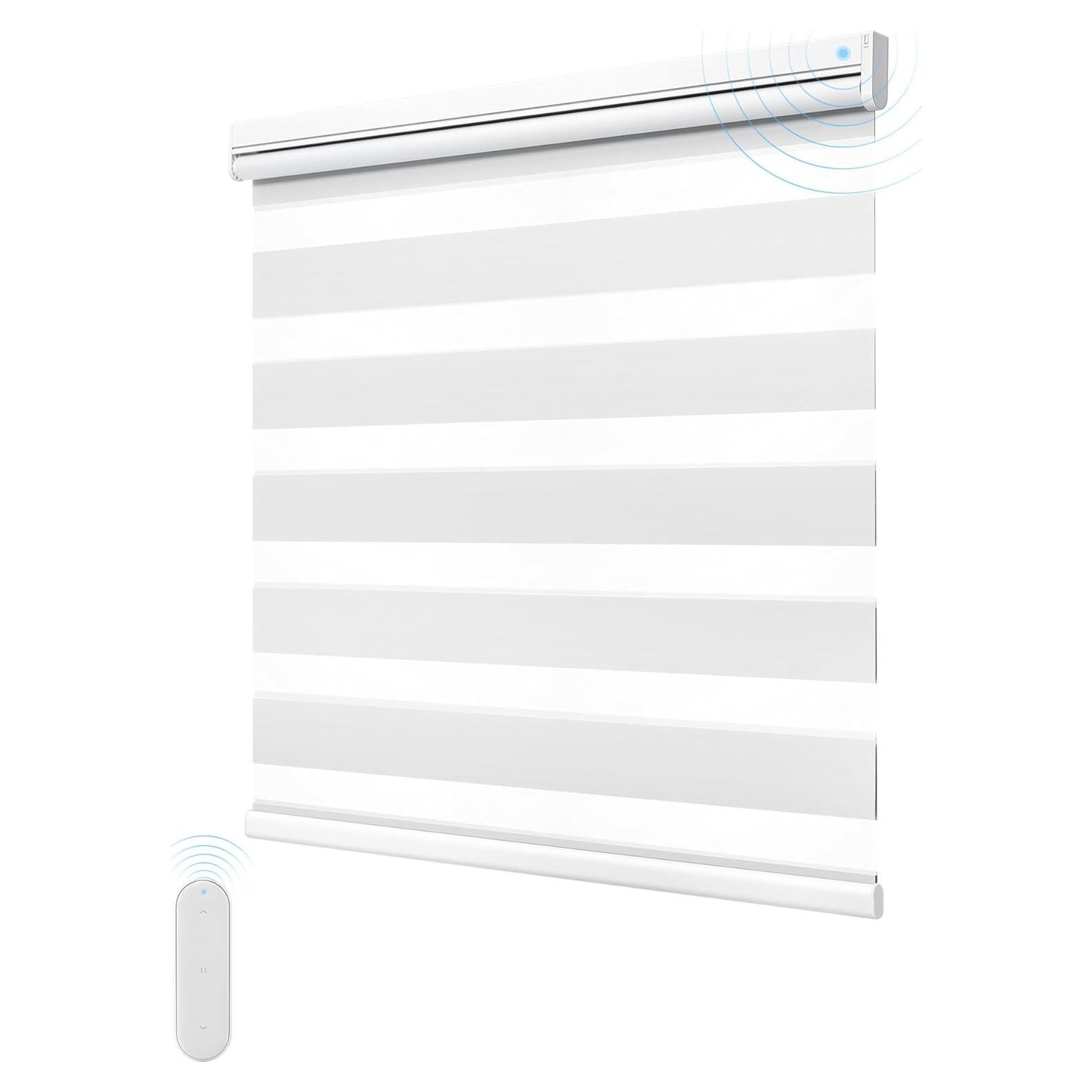 Persianas Zebra Motorizadas JaeJaes 73.66x182.88 cm Blancas