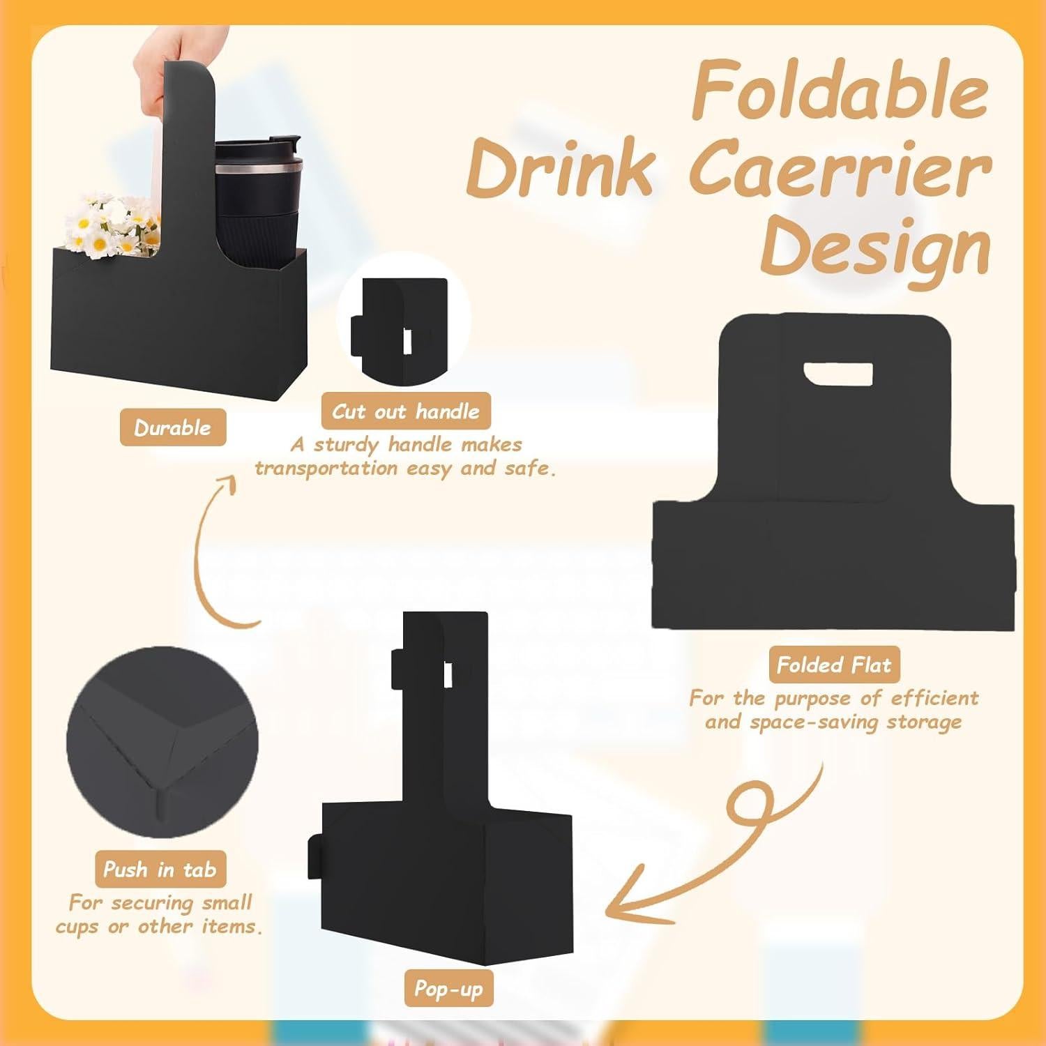 Portavasos desechables de papel kraft Suooydoy 10 Pcs 0.44L