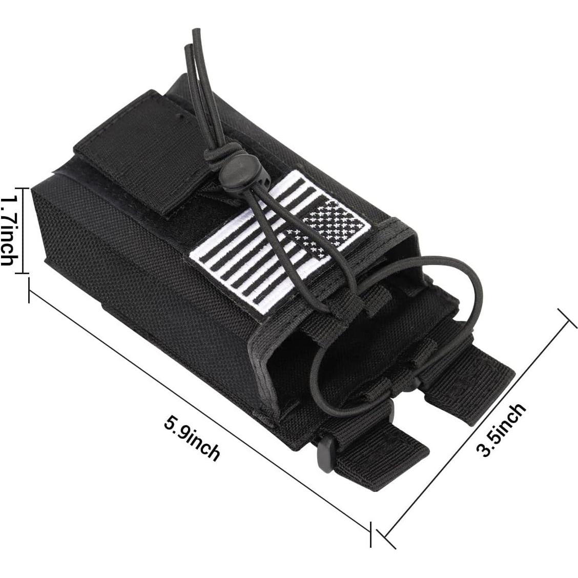 Funda Táctica Molle MANGEMA para Radio UV-5R UV-9R Negra