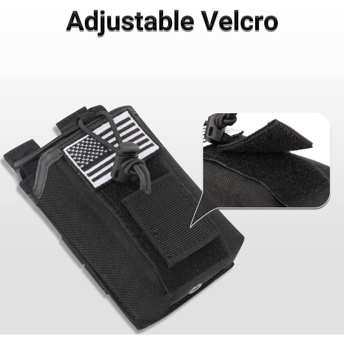 Funda Táctica Molle MANGEMA para Radio UV-5R UV-9R Negra