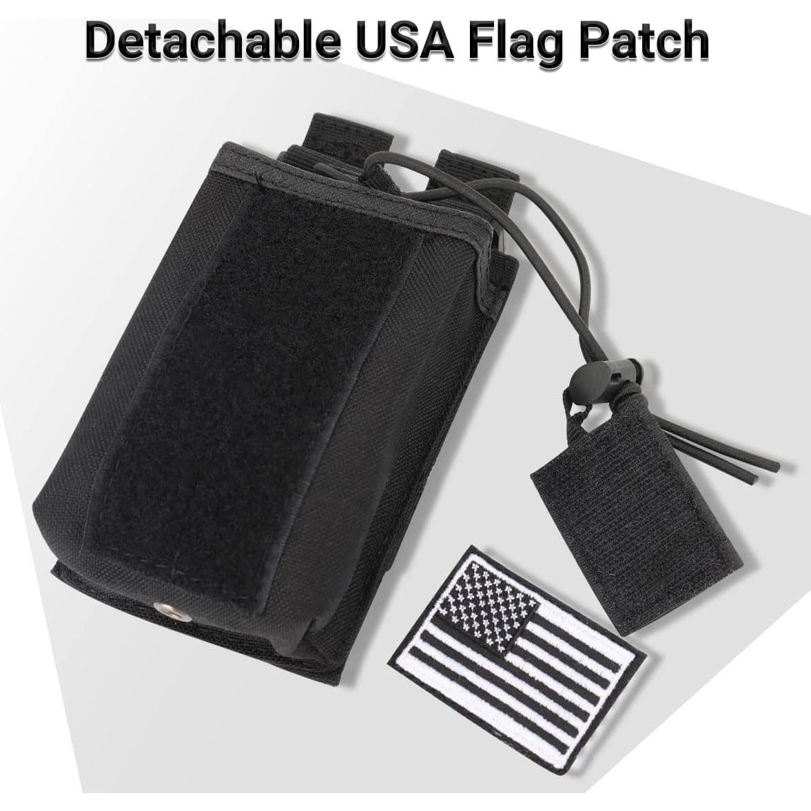 Funda Táctica Molle MANGEMA para Radio UV-5R UV-9R Negra