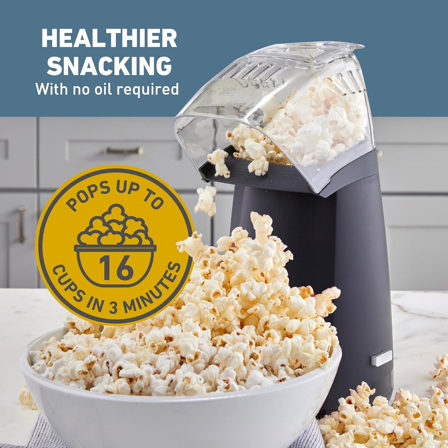 Máquina de Palomitas West Bend Air Crazy 4QT Sin Aceite Negra