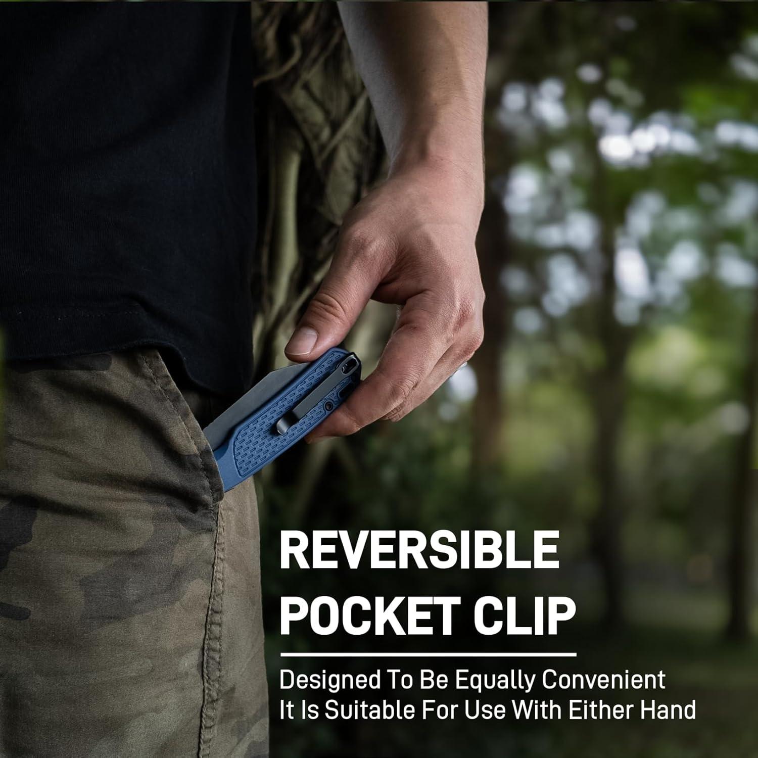 Cuchillo de Bolsillo CJRB Pyrite-Light 8.49 cm Azul EDC