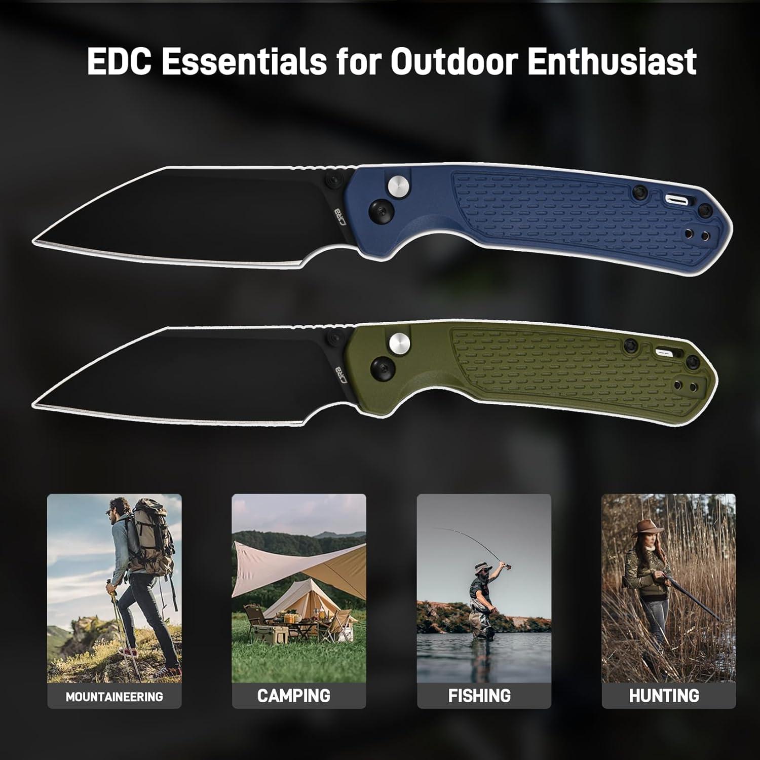 Cuchillo de Bolsillo CJRB Pyrite-Light 8.49 cm Azul EDC