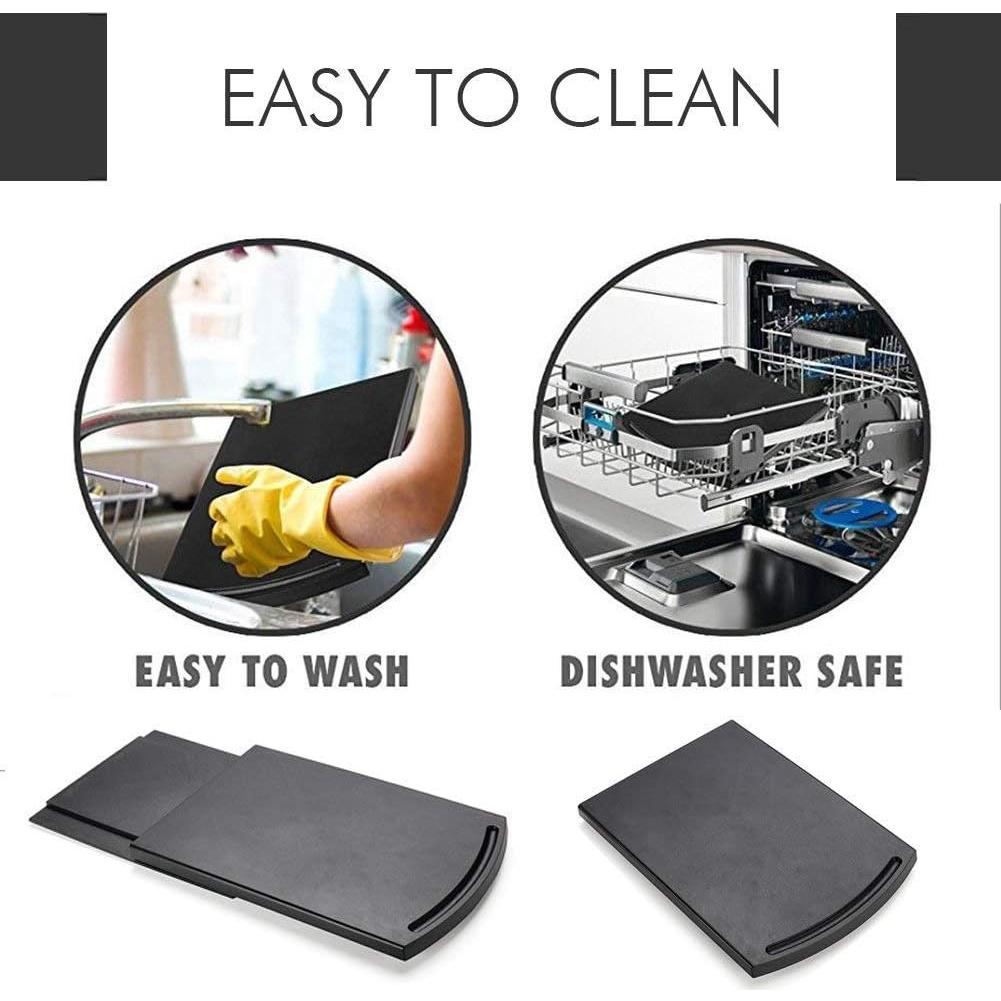 Appliance Caddy Sliding Coffee Maker Tray, 12" Coffee Pot Slider Machine Mat Under Countertop Rolling Tray for Blender Toaster with Smooth Rolling Wheels(1 Pack,Black)