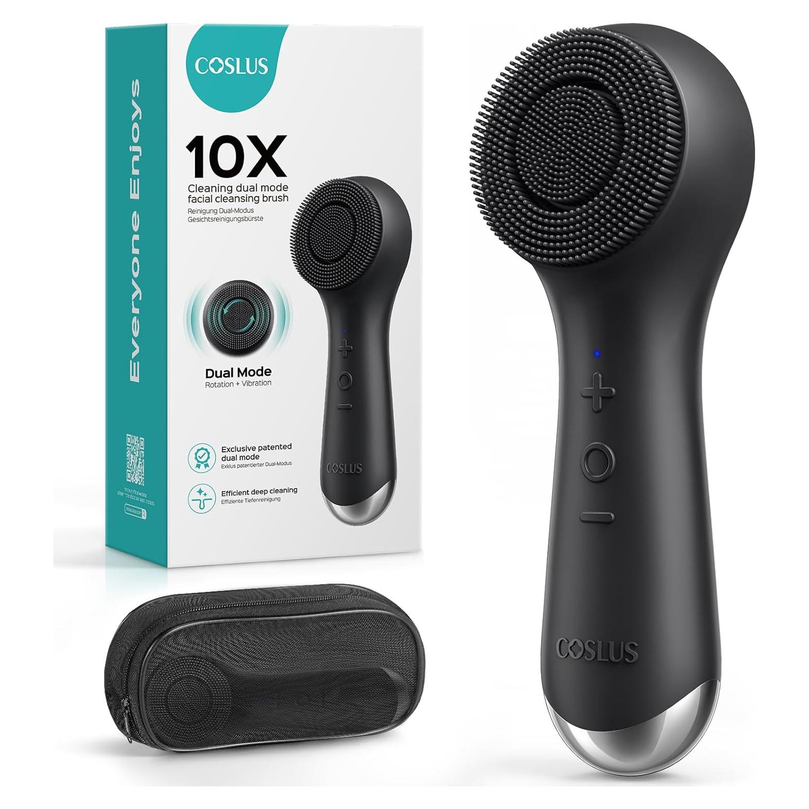 Cepillo Facial Eléctrico COSLUS 2 en 1 con Espuma Automática