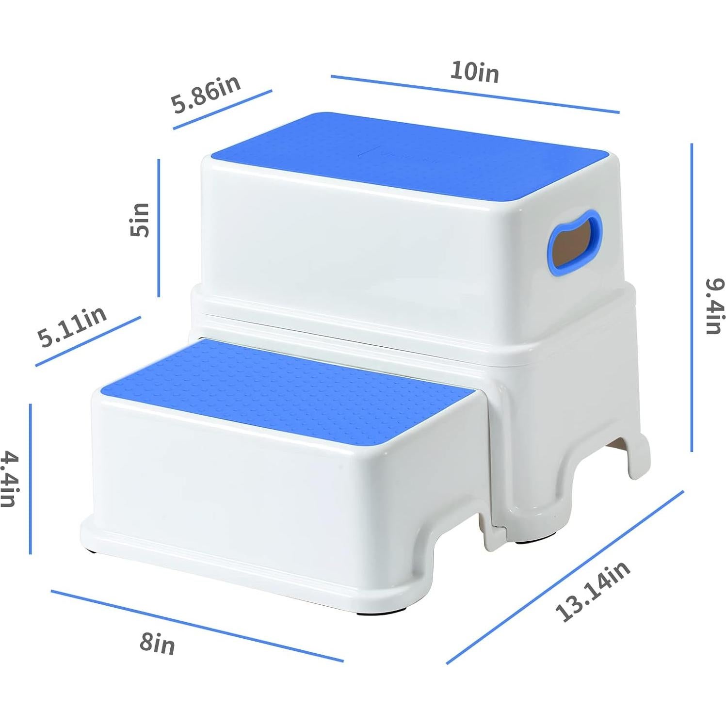 Escalera de 2 Pasos Victostar Antideslizante Azul para Niños