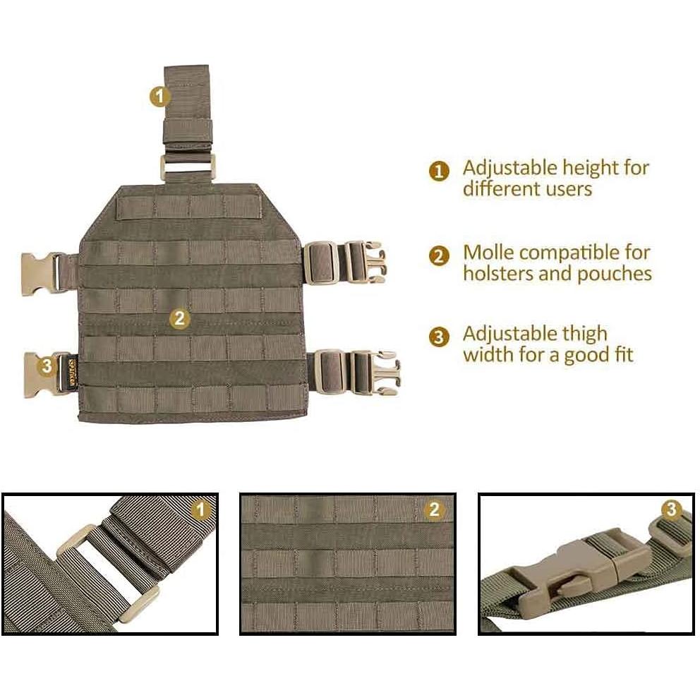 Plataforma Táctica MOLLE para Pierna EXCELENTE ELITE SPANKER