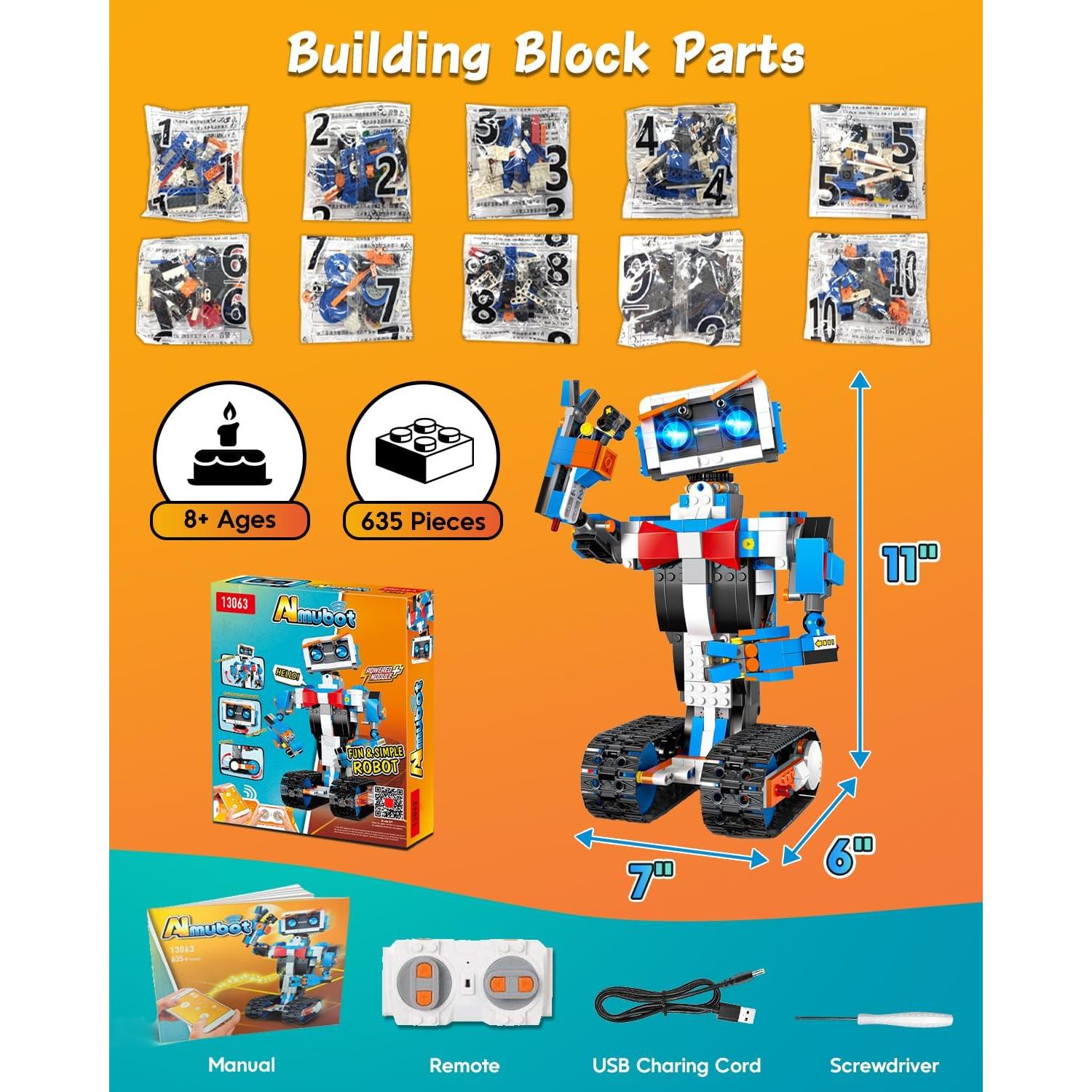 Kit de Construcción de Robots Aukfa 635 Piezas STEM