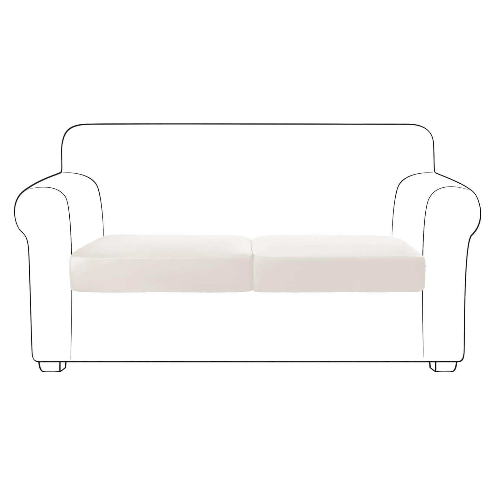 Funda de sofá Yates Home de cuero PU a prueba de agua 2 piezas beige