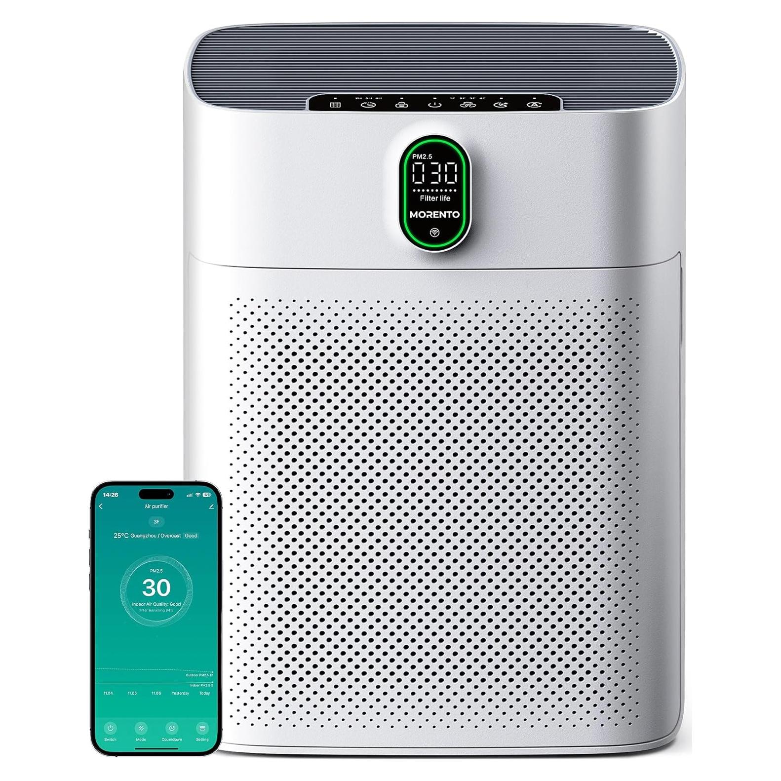 Purificador de aire MORENTO HY4866-WF Wi-Fi HEPA 100 m2