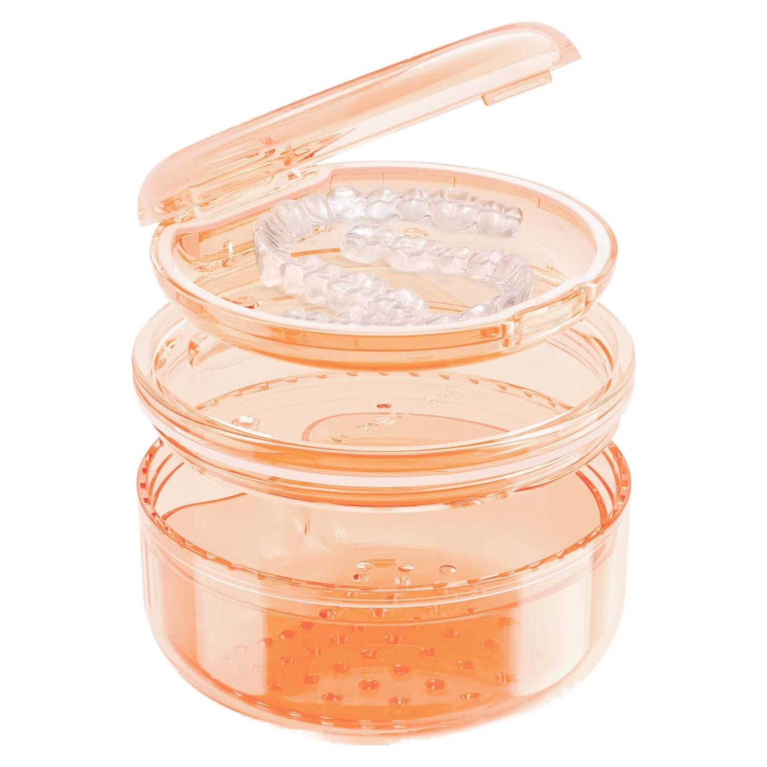 Estuche de Limpieza 2 en 1 Anlantrade para Dentaduras