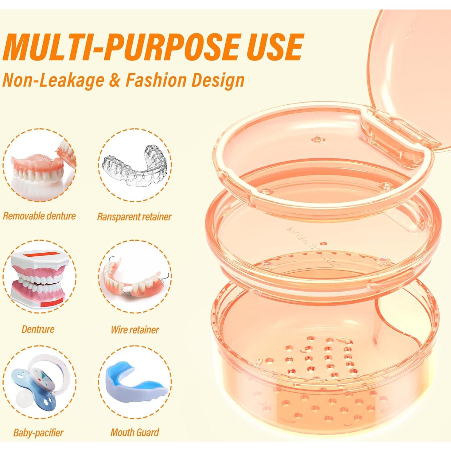 Estuche de Limpieza 2 en 1 Anlantrade para Dentaduras