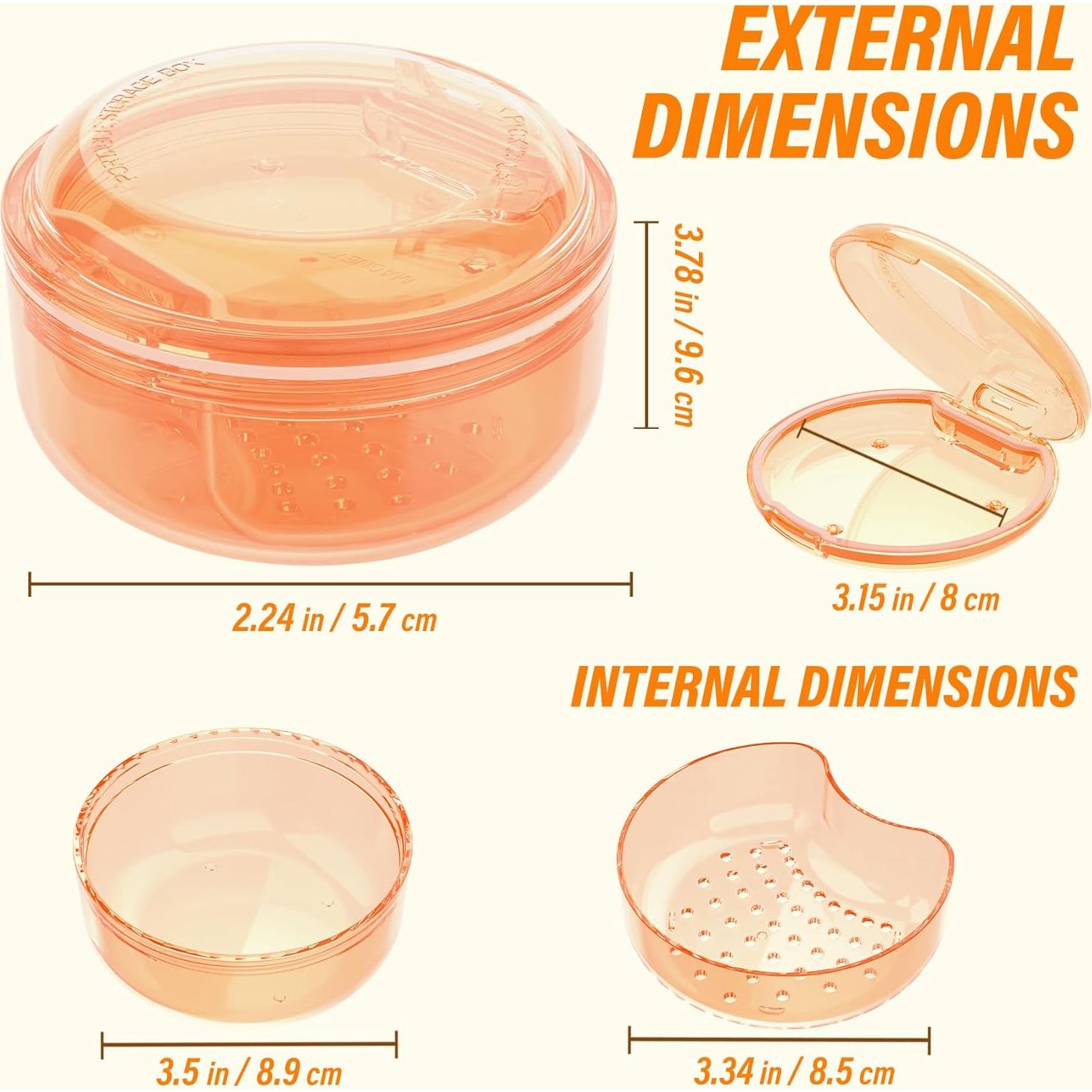 Estuche de Limpieza 2 en 1 Anlantrade para Dentaduras