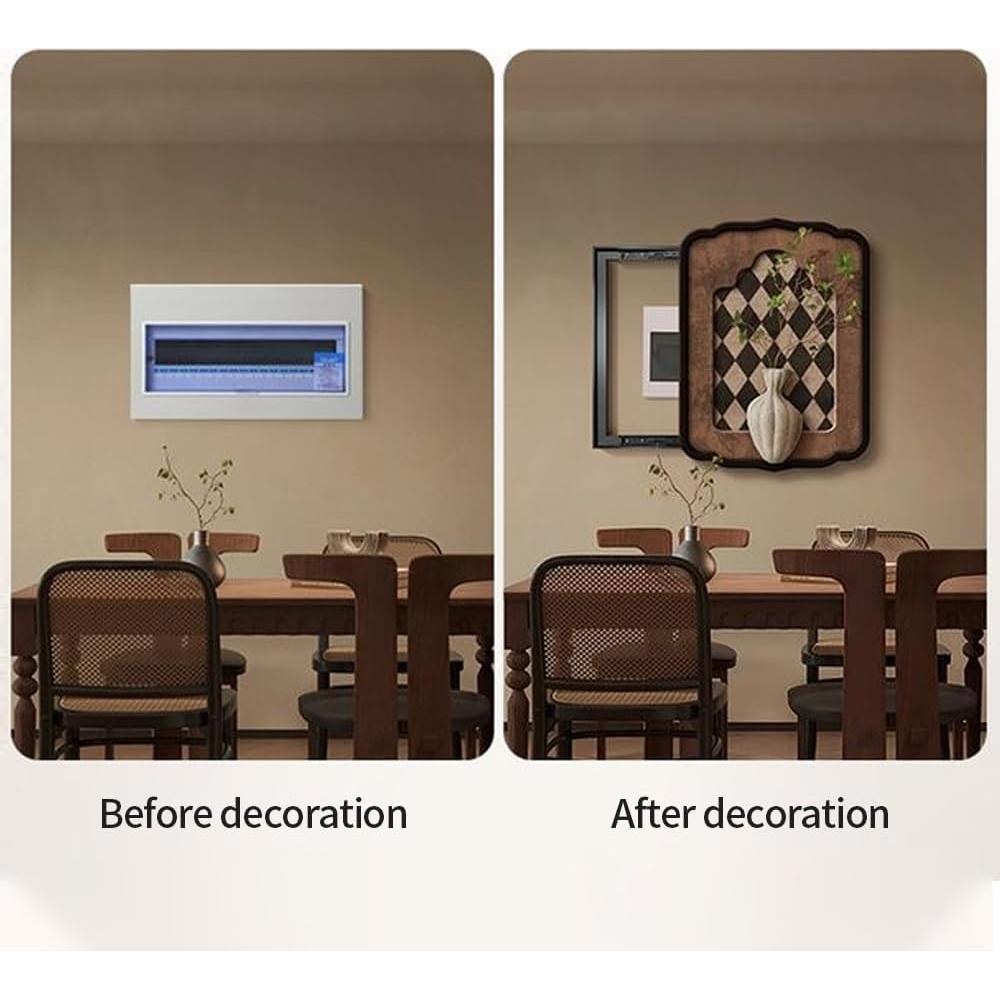 Cubierta Decorativa de Caja de Interruptores Vintage HJAGDJ 45x60 cm Marrón