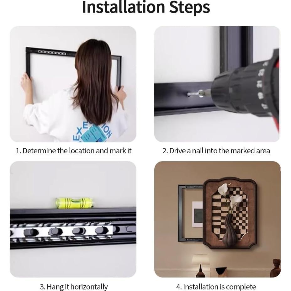 Cubierta Decorativa de Caja de Interruptores Vintage HJAGDJ 45x60 cm Marrón