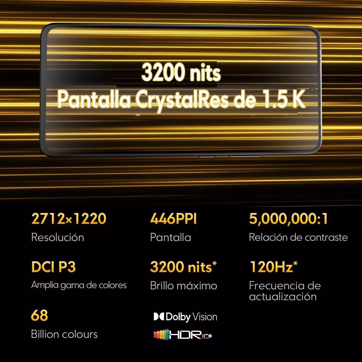 Xiaomi Poco X7 Pro 5G Negro 256GB 8GB Pantalla 6.67" 50MP