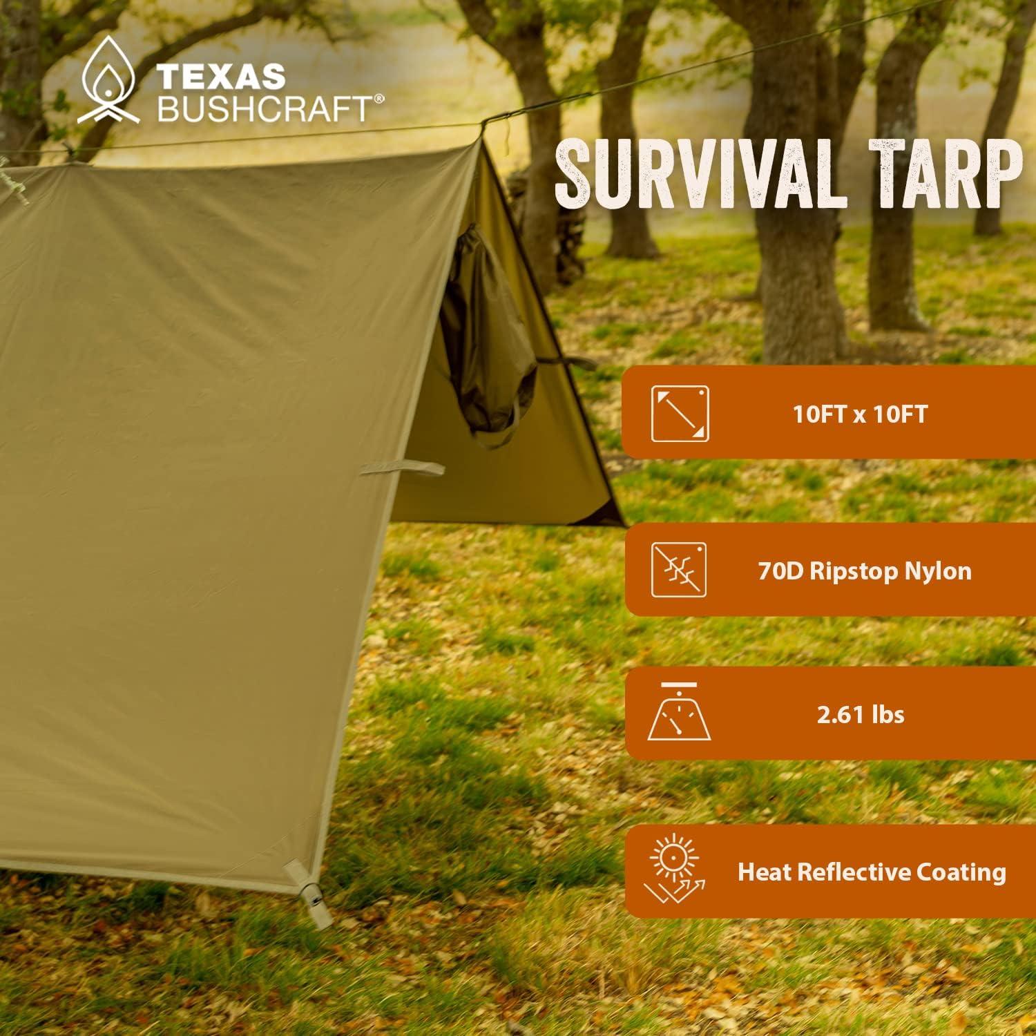 Toldo de Emergencia Texas Bushcraft 3,05x3,05m Impermeable