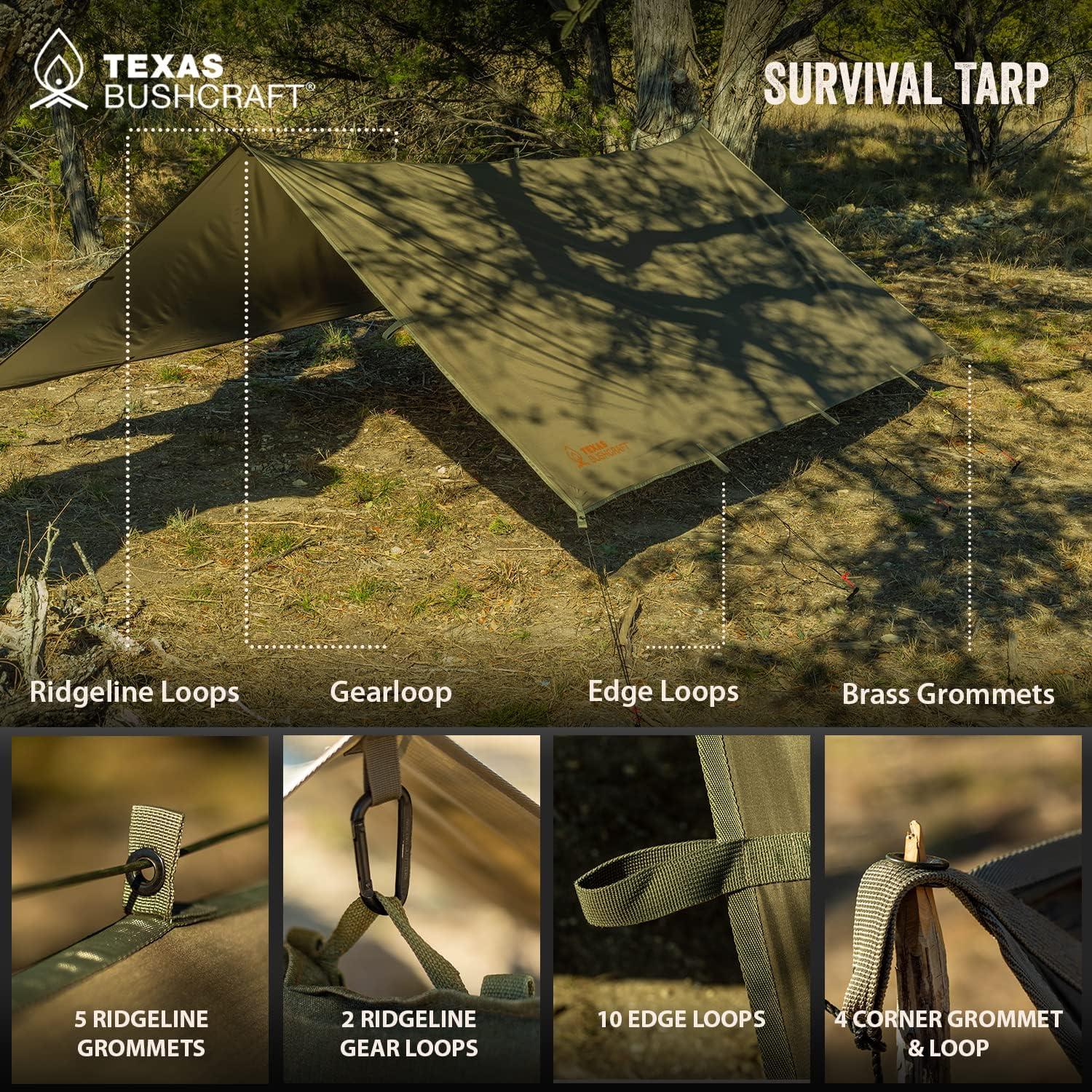 Toldo de Emergencia Texas Bushcraft 3,05x3,05m Impermeable