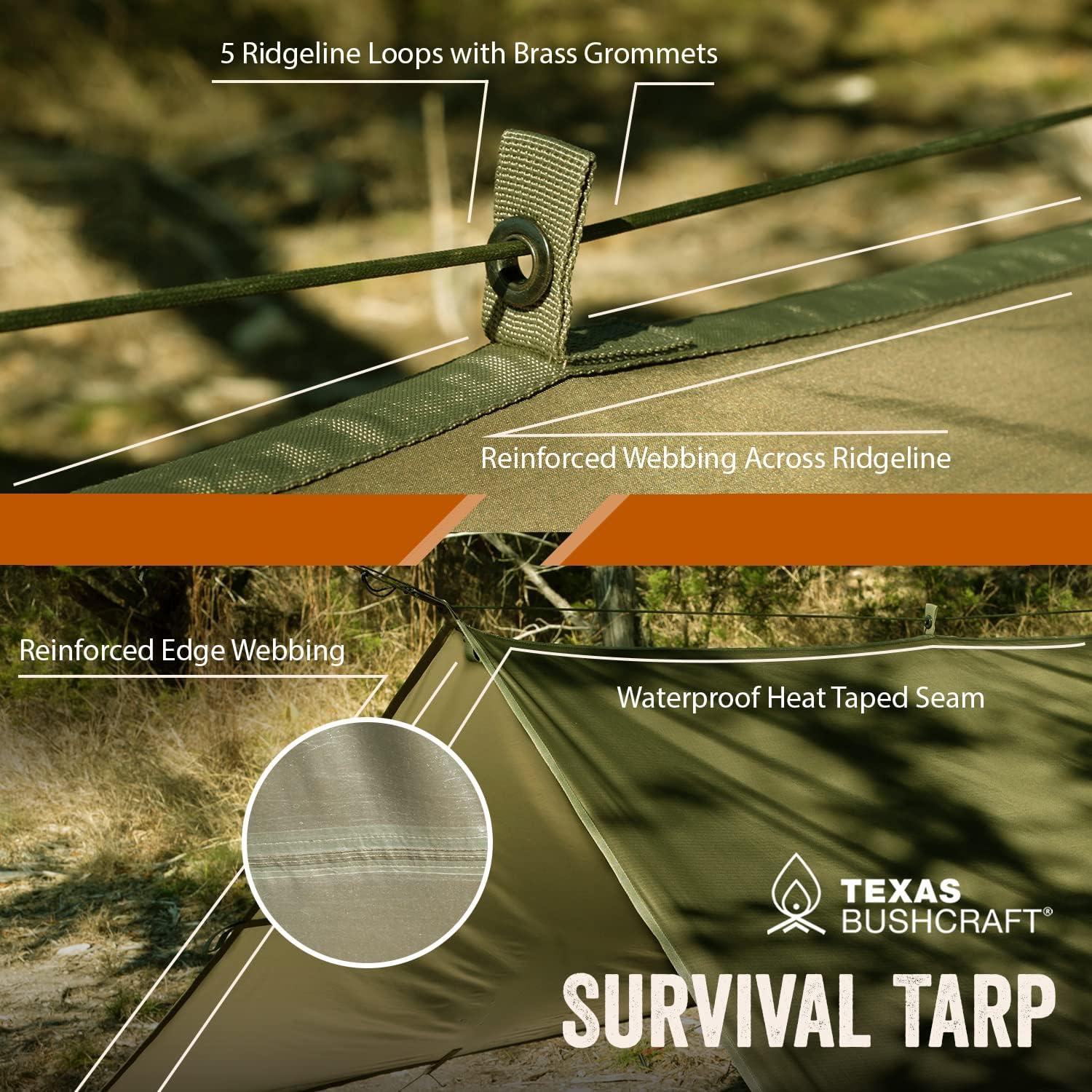 Toldo de Emergencia Texas Bushcraft 3,05x3,05m Impermeable