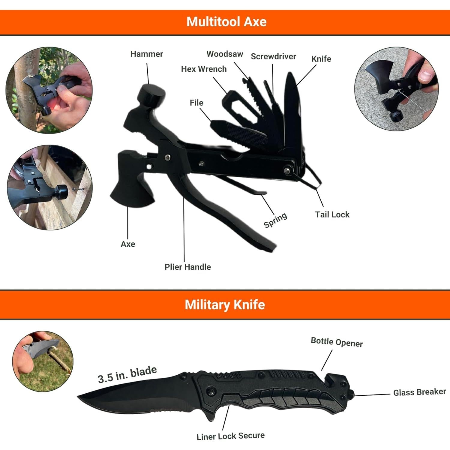 Kit de Supervivencia GunZee 175 Piezas con Primeros Auxilios