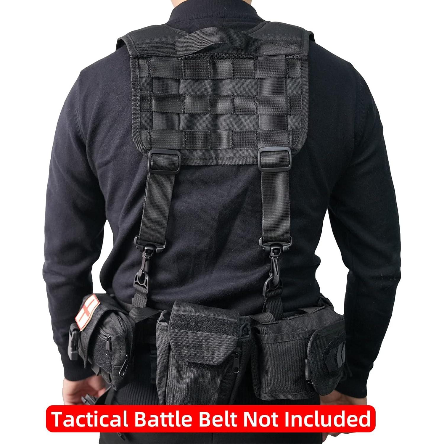 Arnés Táctico MELOTOUGH para Cinturón de Servicio Negro