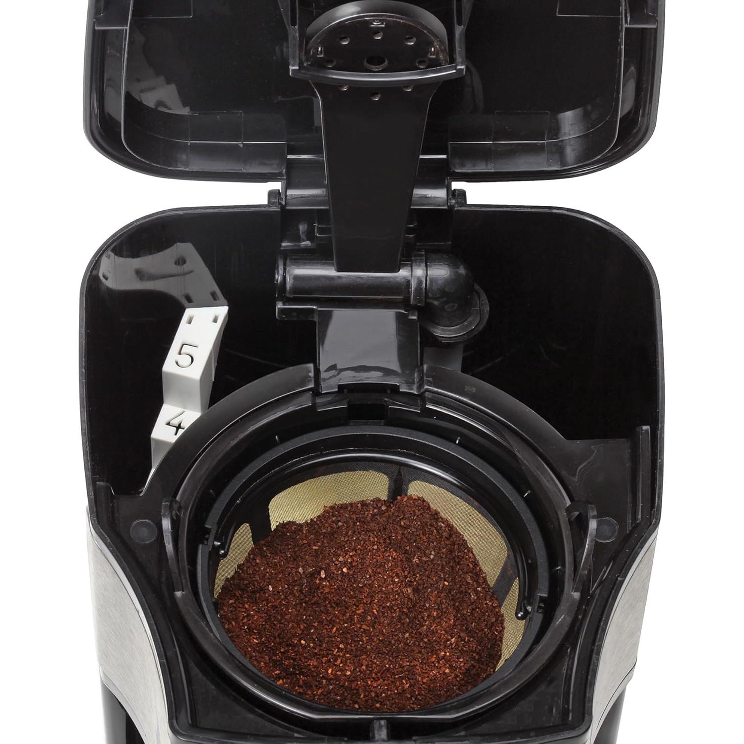 Cafetera de Goteo Mini Capresso 5 Tazas Negra Acero