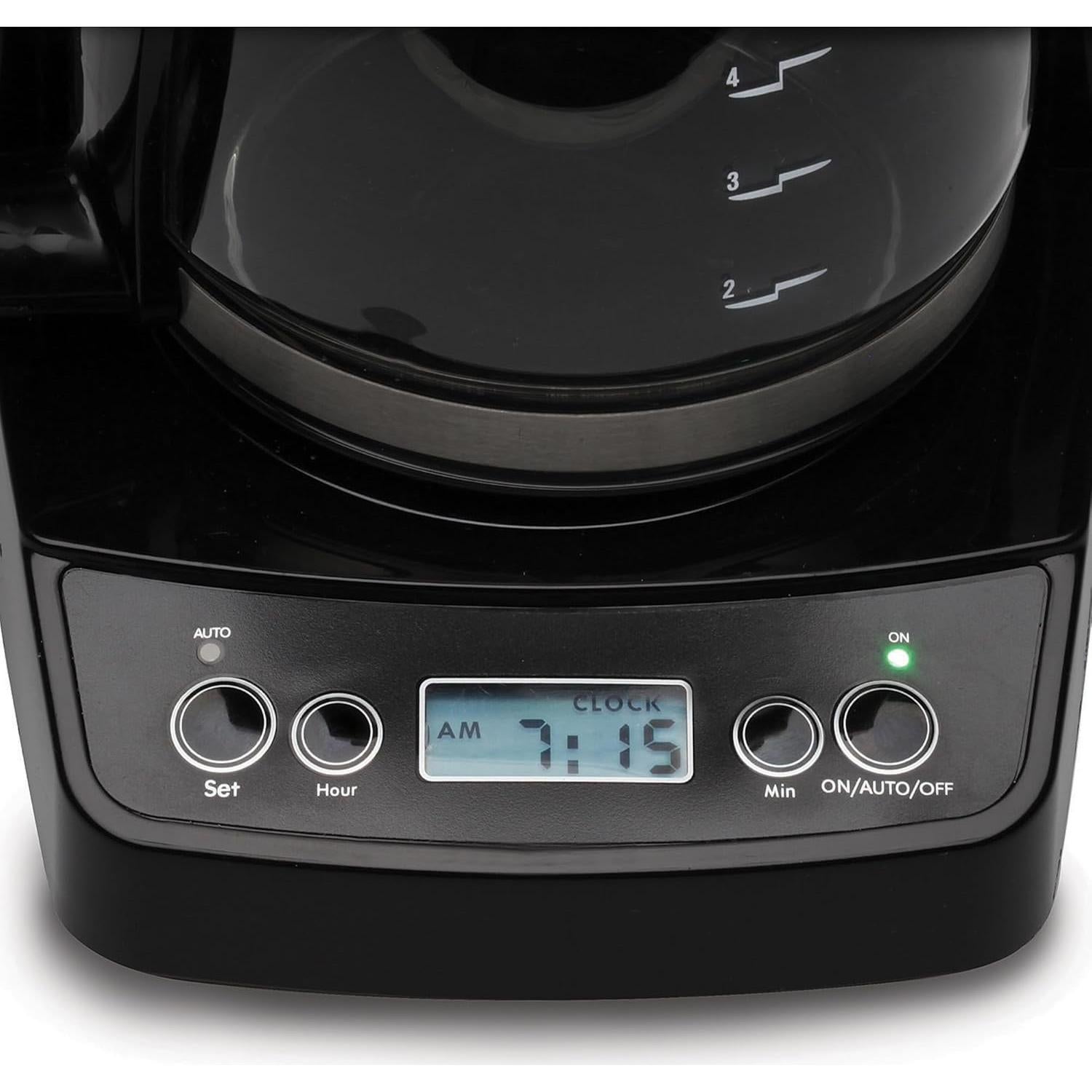 Cafetera de Goteo Mini Capresso 5 Tazas Negra Acero