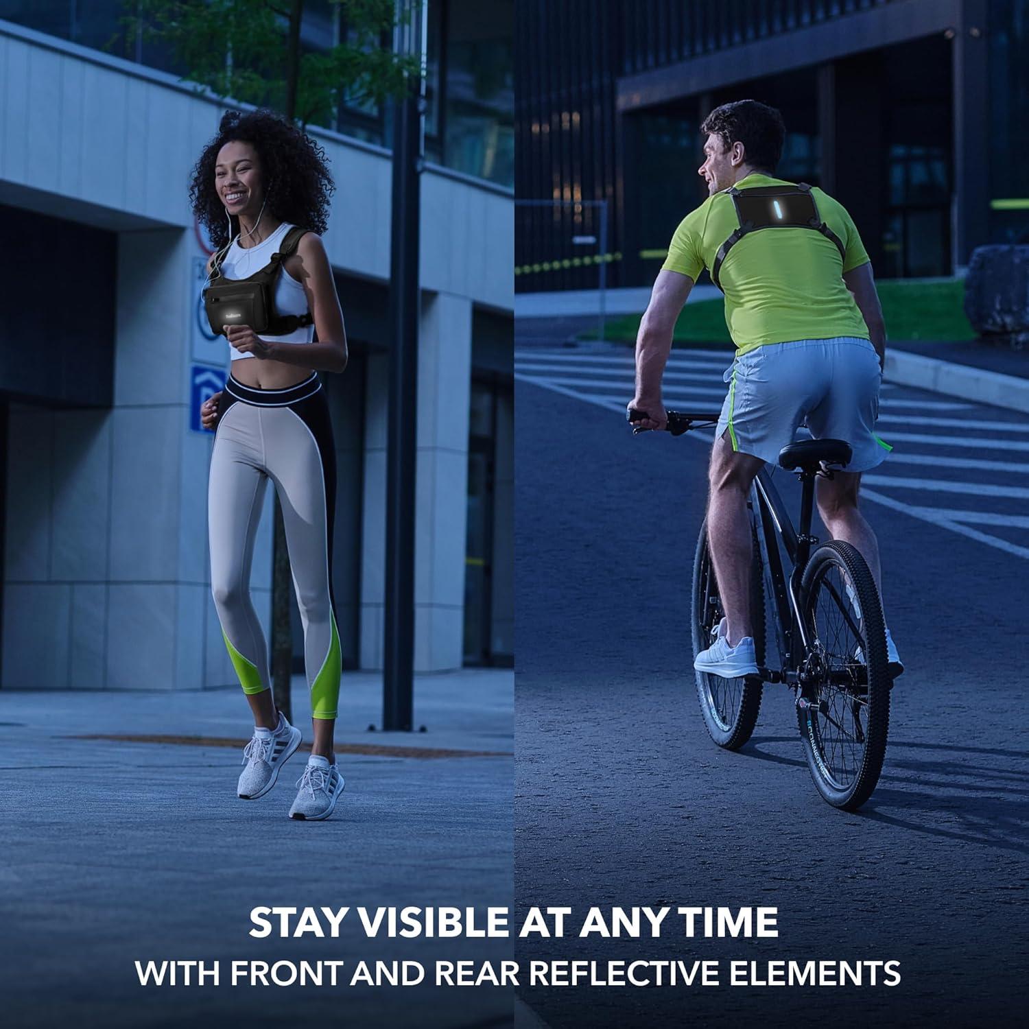 Mochila de Pecho Trailoom tcpblack0001 Reflectante y Impermeable