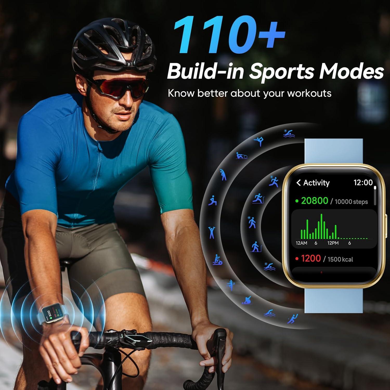 Reloj Inteligente Fitpolo 1.8'' Bluetooth IP68 Salud Fitness