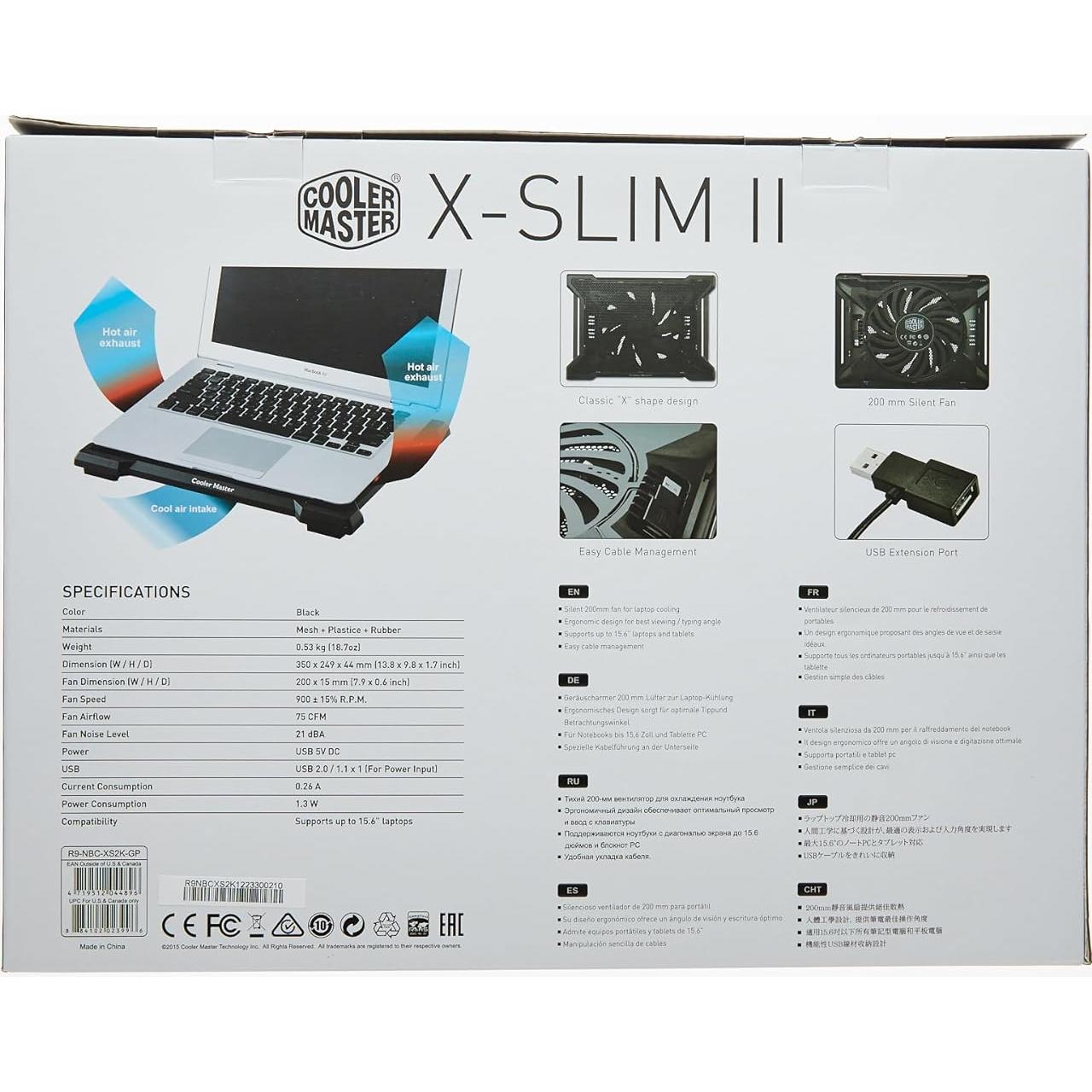 Base Refrigeradora Portátil Cooler Master NotePal X-Slim II 39.62 cm