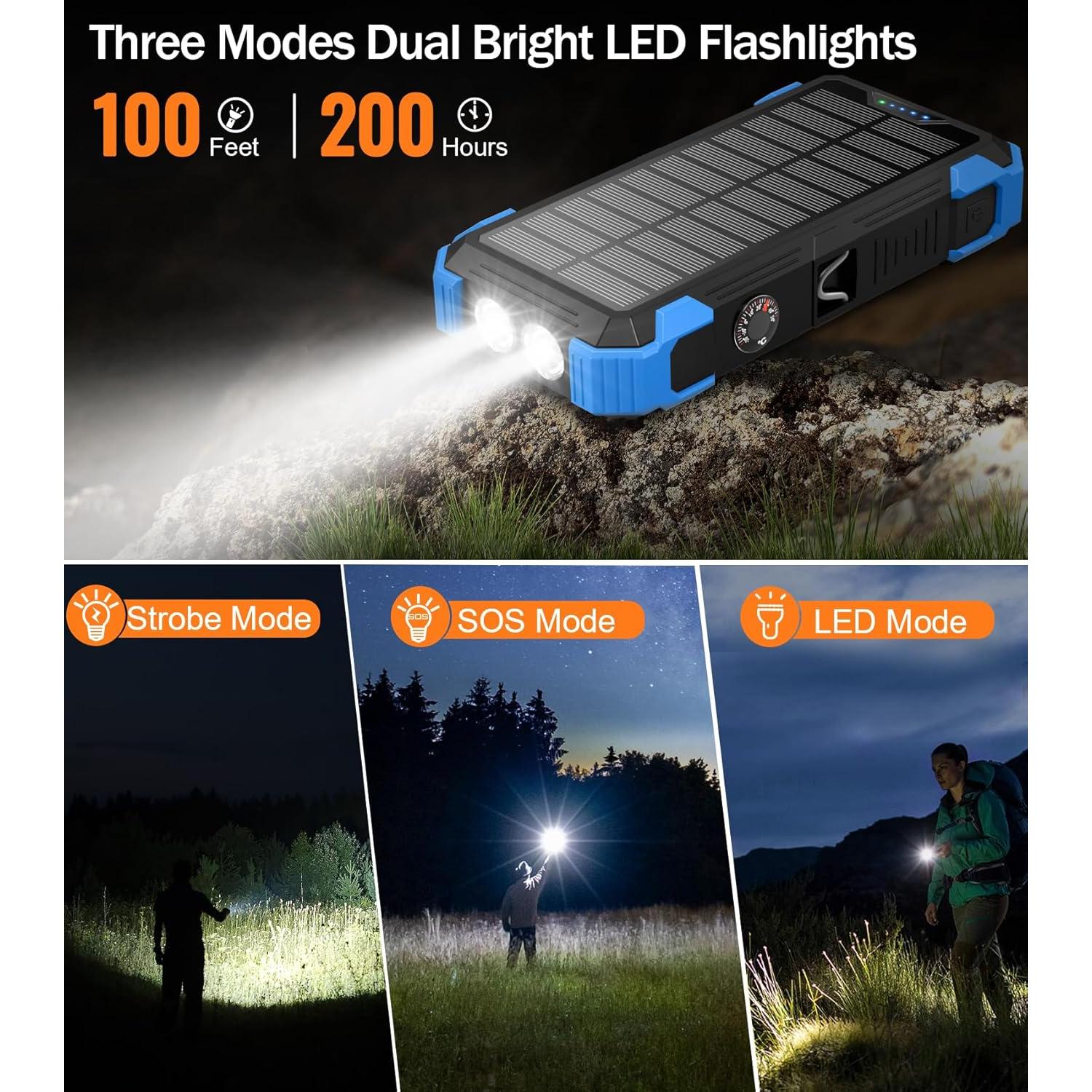 Banco de Energía Solar GOODaaa 42800mAh 5 Salidas 3 Entradas