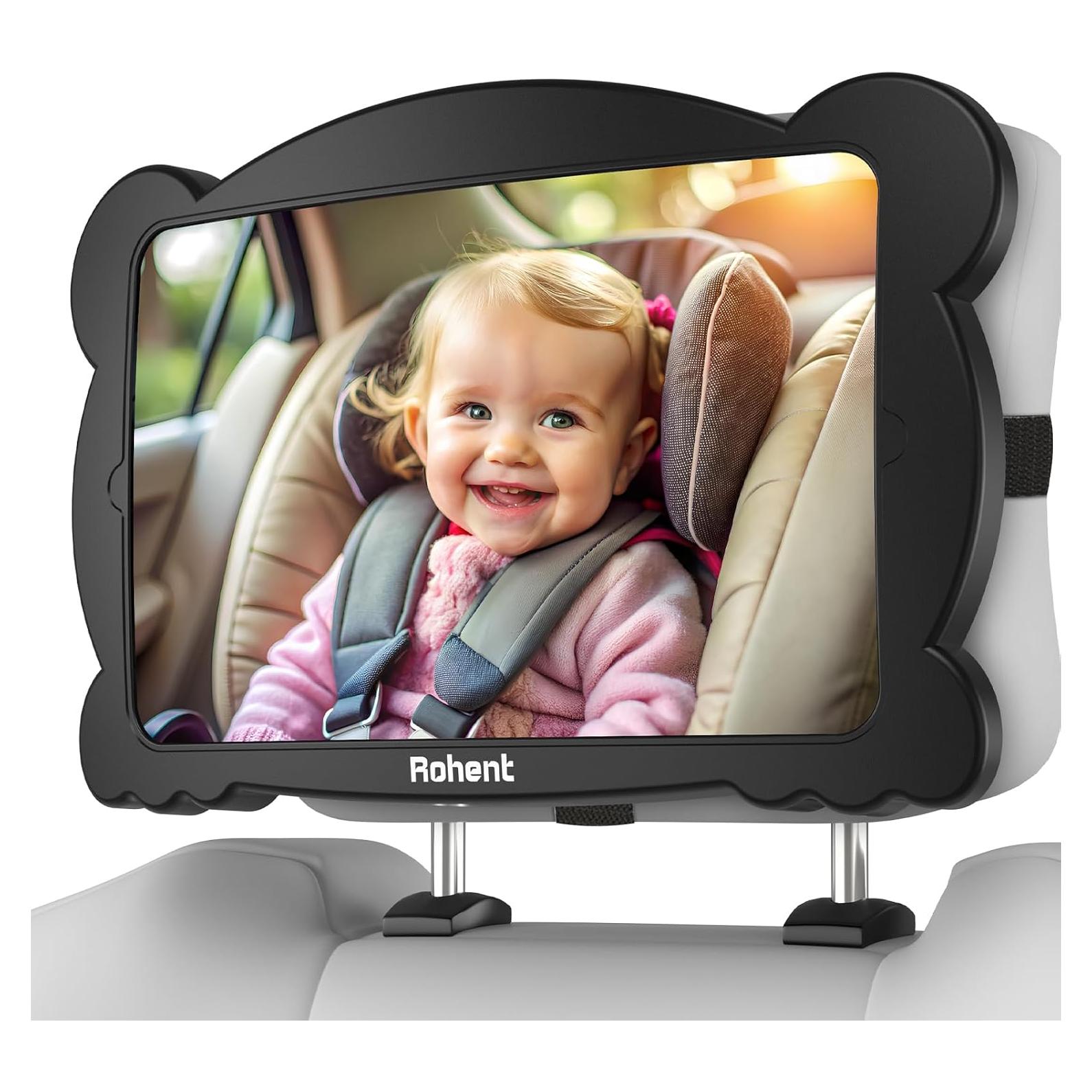 Espejo de Coche para Bebés Rohent - Irrompible y Ajustable 360°