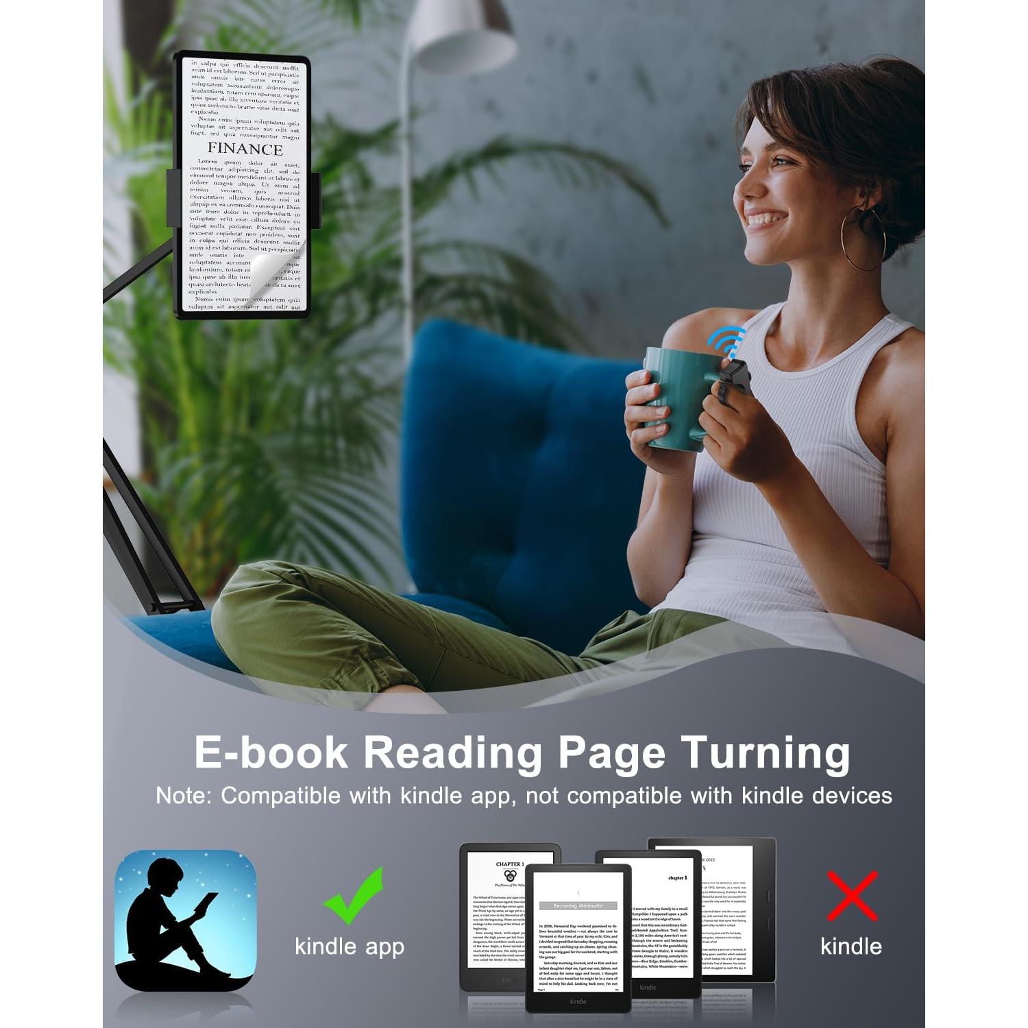 TikTok Scrolling Ring Remote Control, Camera Shutter Remote, Wireless Bluetooth Scrolling Ring for iPhone, iPad, iOS, Android - Black