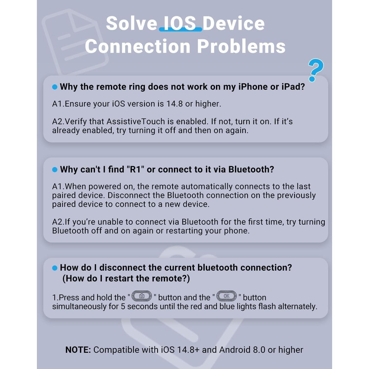 TikTok Scrolling Ring Remote Control, Camera Shutter Remote, Wireless Bluetooth Scrolling Ring for iPhone, iPad, iOS, Android - Black