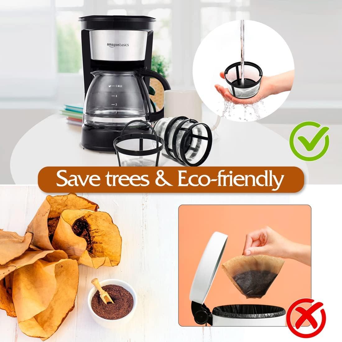 Filtros de café reutilizables FIFOKICHO para 4-5 tazas